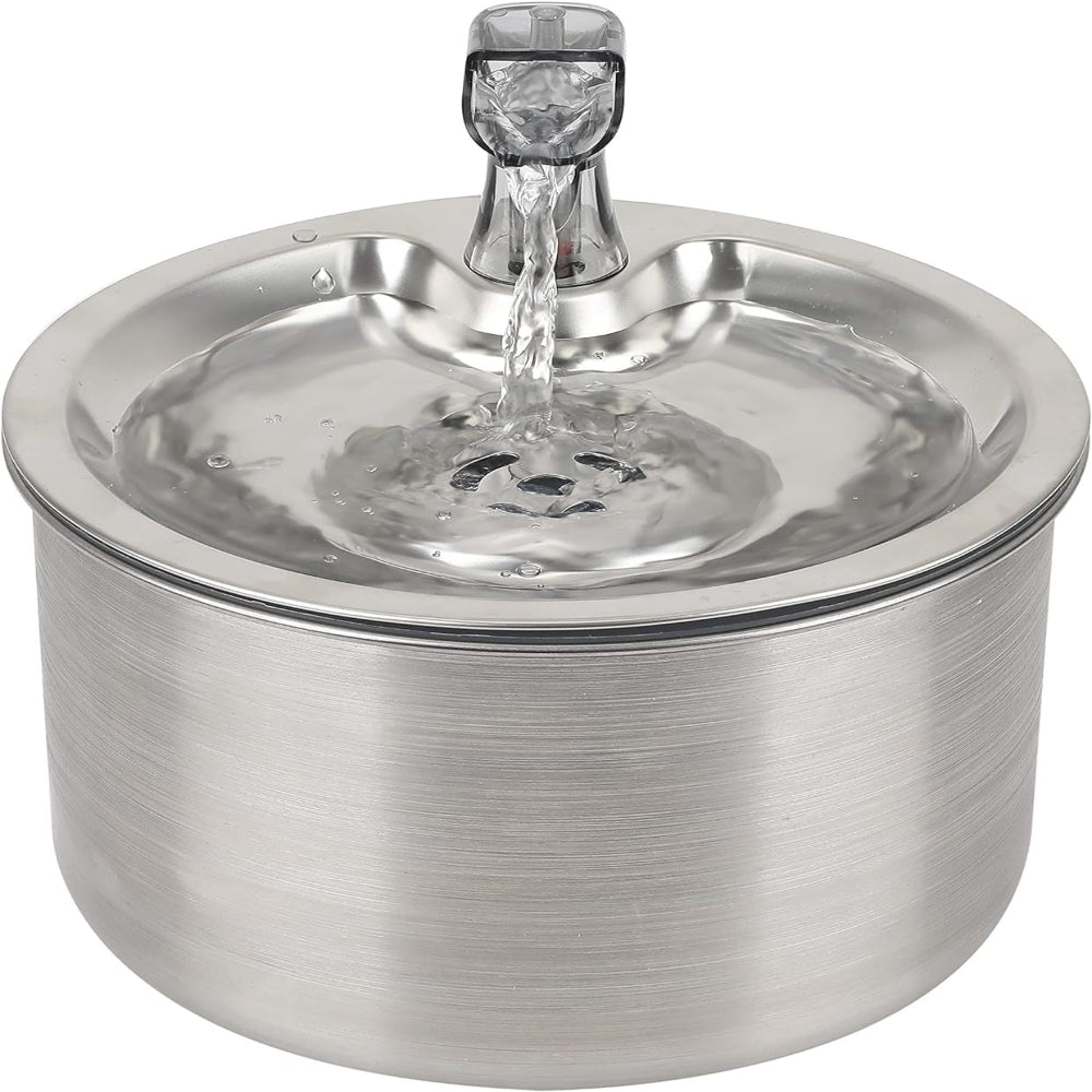 Stainless steel pet fountain water dispenser, automatic circulating drinking fountain for cats and dogs