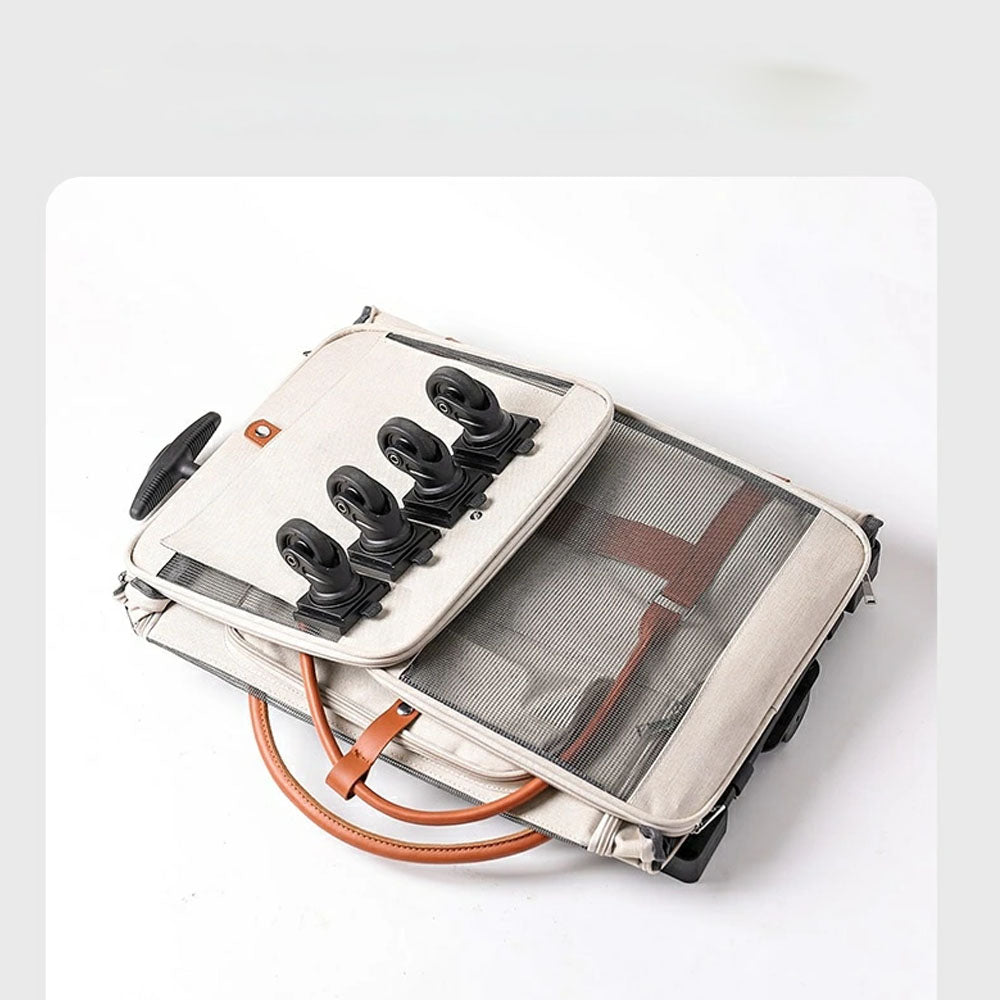 Detachable Rolling Pet Carrier Backpack