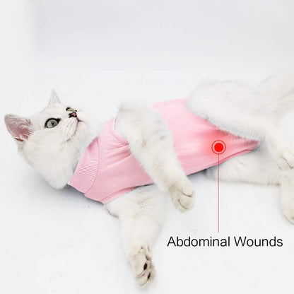 Premium Cat Recovery Suit with Rear Opening – Comfortable Post-Surgery Wear for Wound Protection, Easy Potty Access & Fast Healing