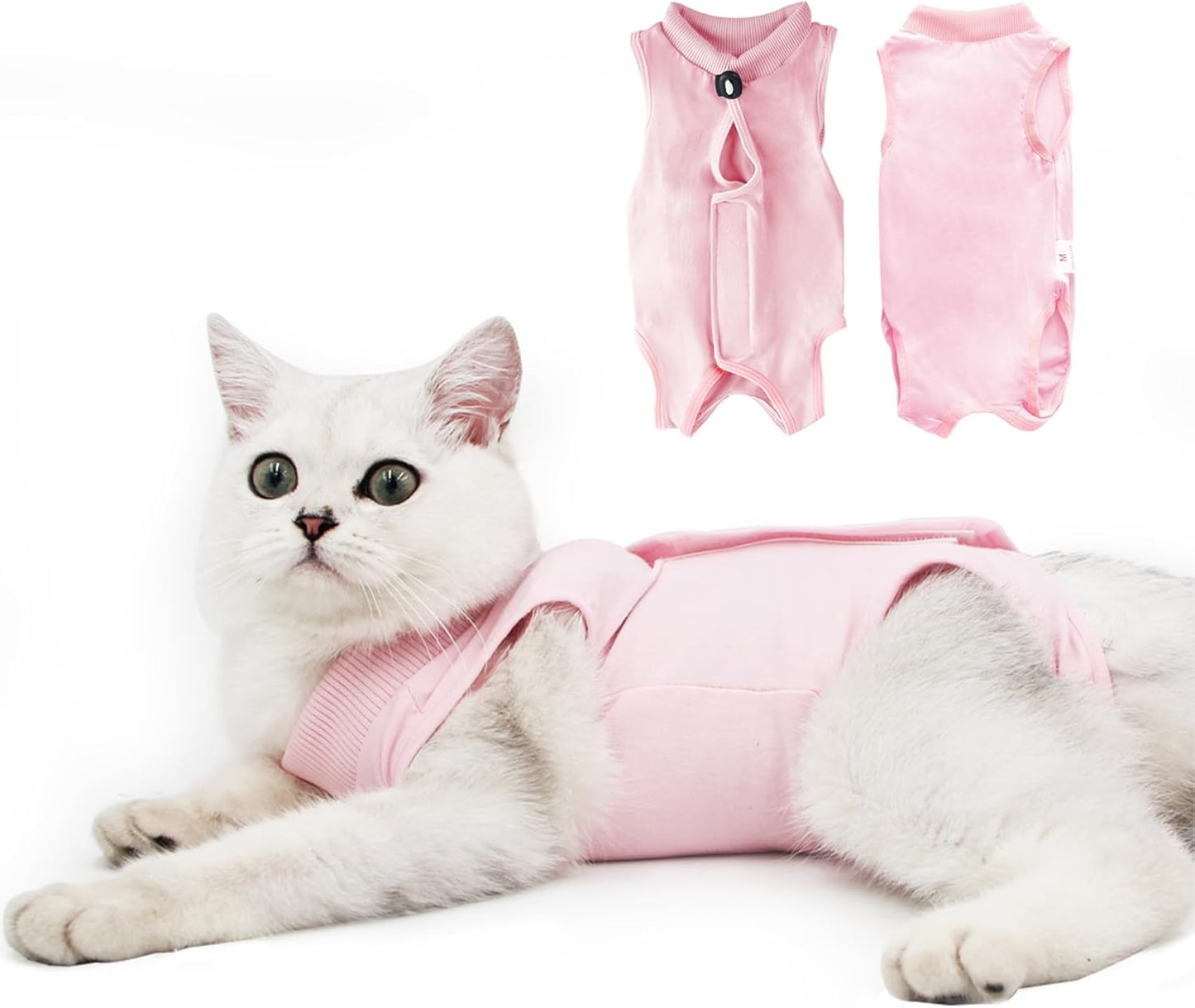 Premium Cat Recovery Suit with Rear Opening – Comfortable Post-Surgery Wear for Wound Protection, Easy Potty Access & Fast Healing