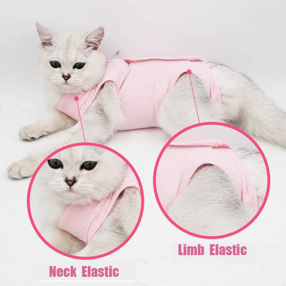 Premium Cat Recovery Suit with Rear Opening – Comfortable Post-Surgery Wear for Wound Protection, Easy Potty Access & Fast Healing