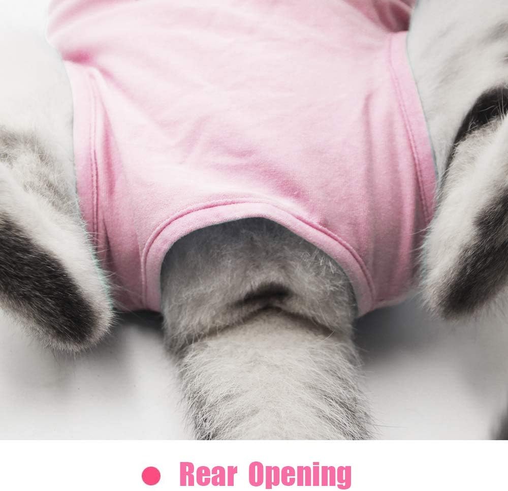 Premium Cat Recovery Suit with Rear Opening – Comfortable Post-Surgery Wear for Wound Protection, Easy Potty Access & Fast Healing