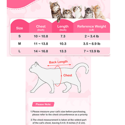 Premium Cat Recovery Suit with Rear Opening – Comfortable Post-Surgery Wear for Wound Protection, Easy Potty Access & Fast Healing