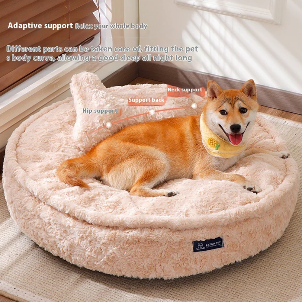 Cozy Removable & Washable Pet Bed - Soft Plush for Dogs/Cats, Easy to Clean