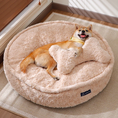Cozy Removable & Washable Pet Bed - Soft Plush for Dogs/Cats, Easy to Clean