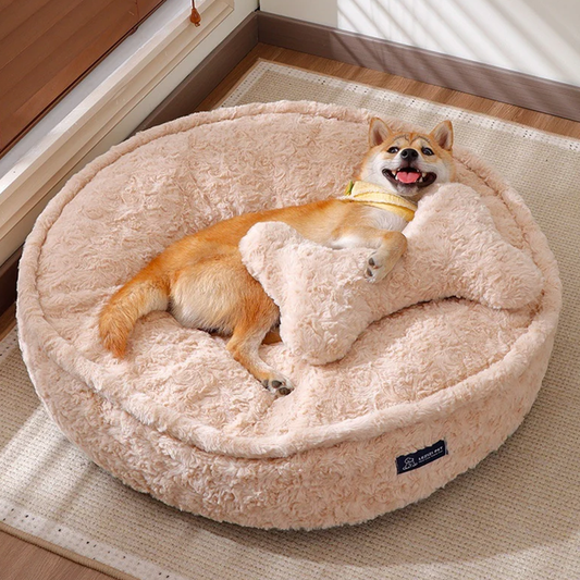 Cozy Removable & Washable Pet Bed - Soft Plush for Dogs/Cats, Easy to Clean