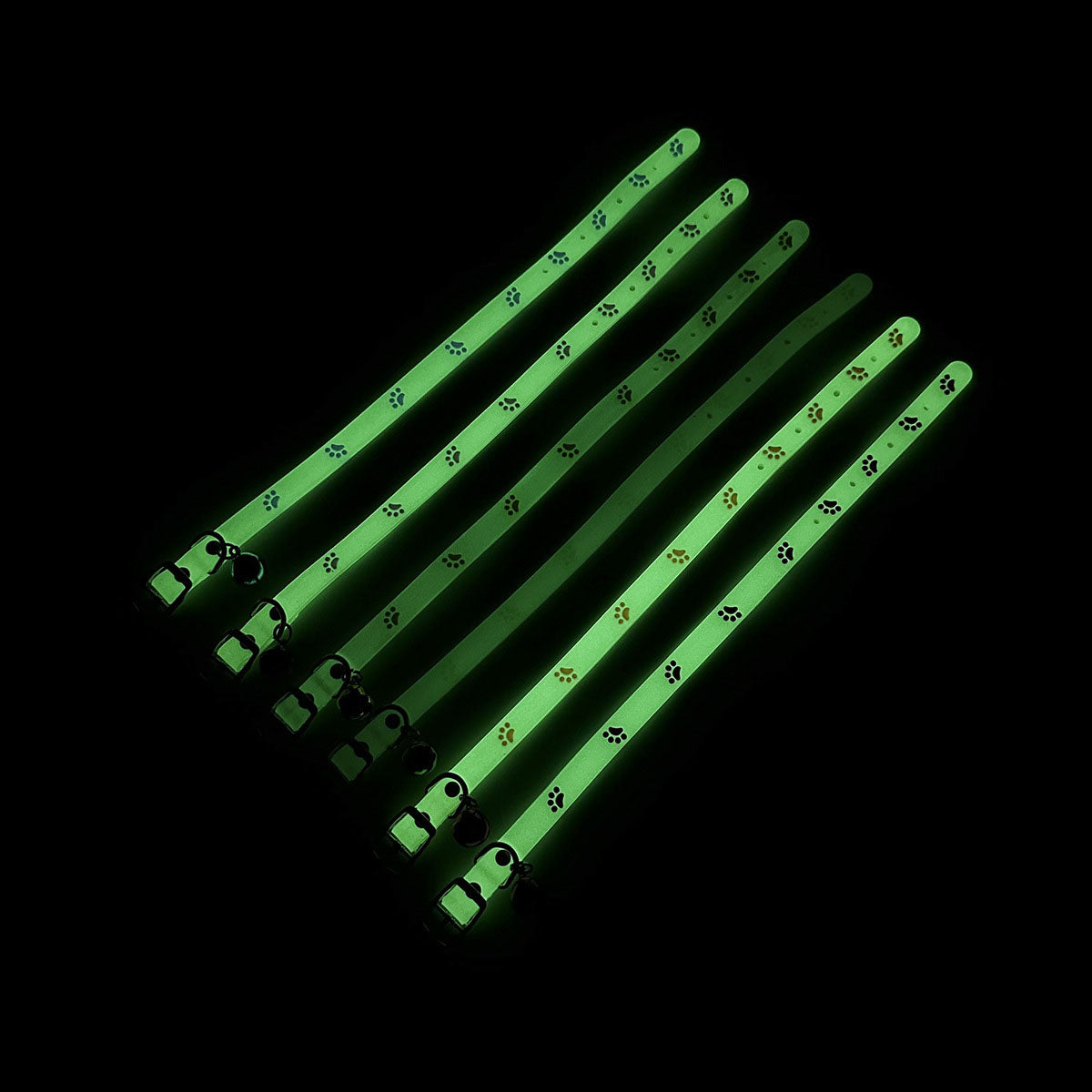 Misstiy Anti-Lost Glow Collar: Silicone Paw for Cats/Small Dogs