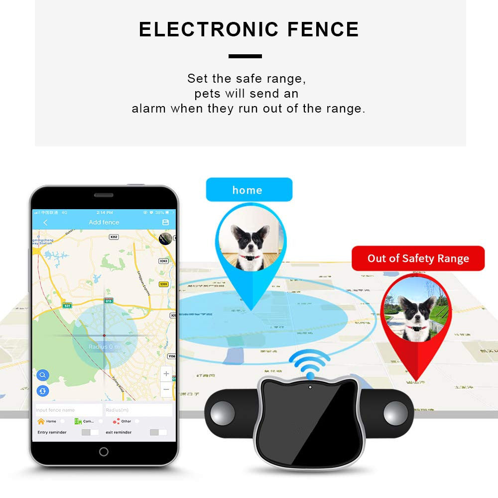 GPS pet tracker with electronic fence feature on app – a proactive solution to ease anxiety about pets escaping, sending alerts when your pet leaves a safe range, ensuring their safety.
第五张图