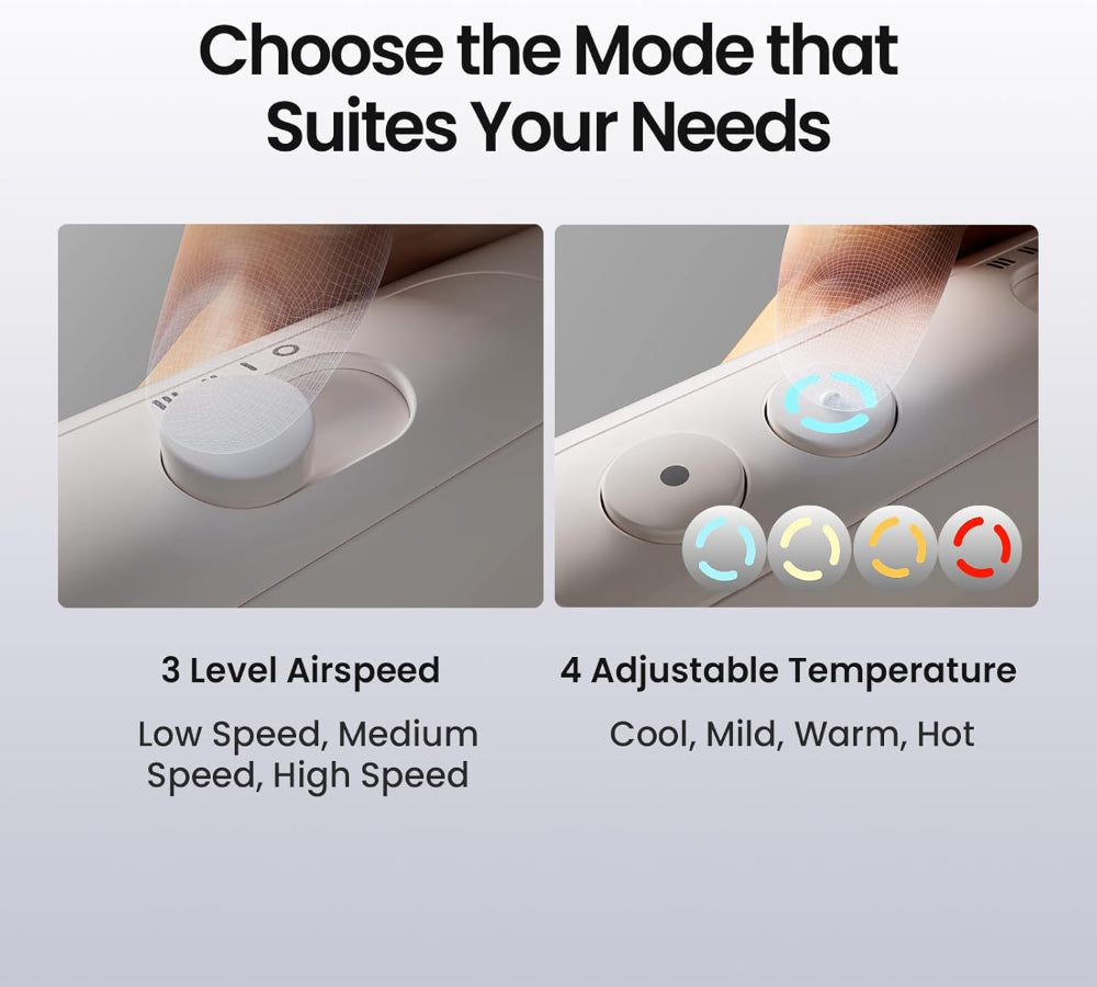 Jirpet pet dryer with adjustable airspeed and temperature – a tailored solution to eliminate generic drying frustrations, letting you customize the drying experience for your pet’s breed, coat, and comfort level.