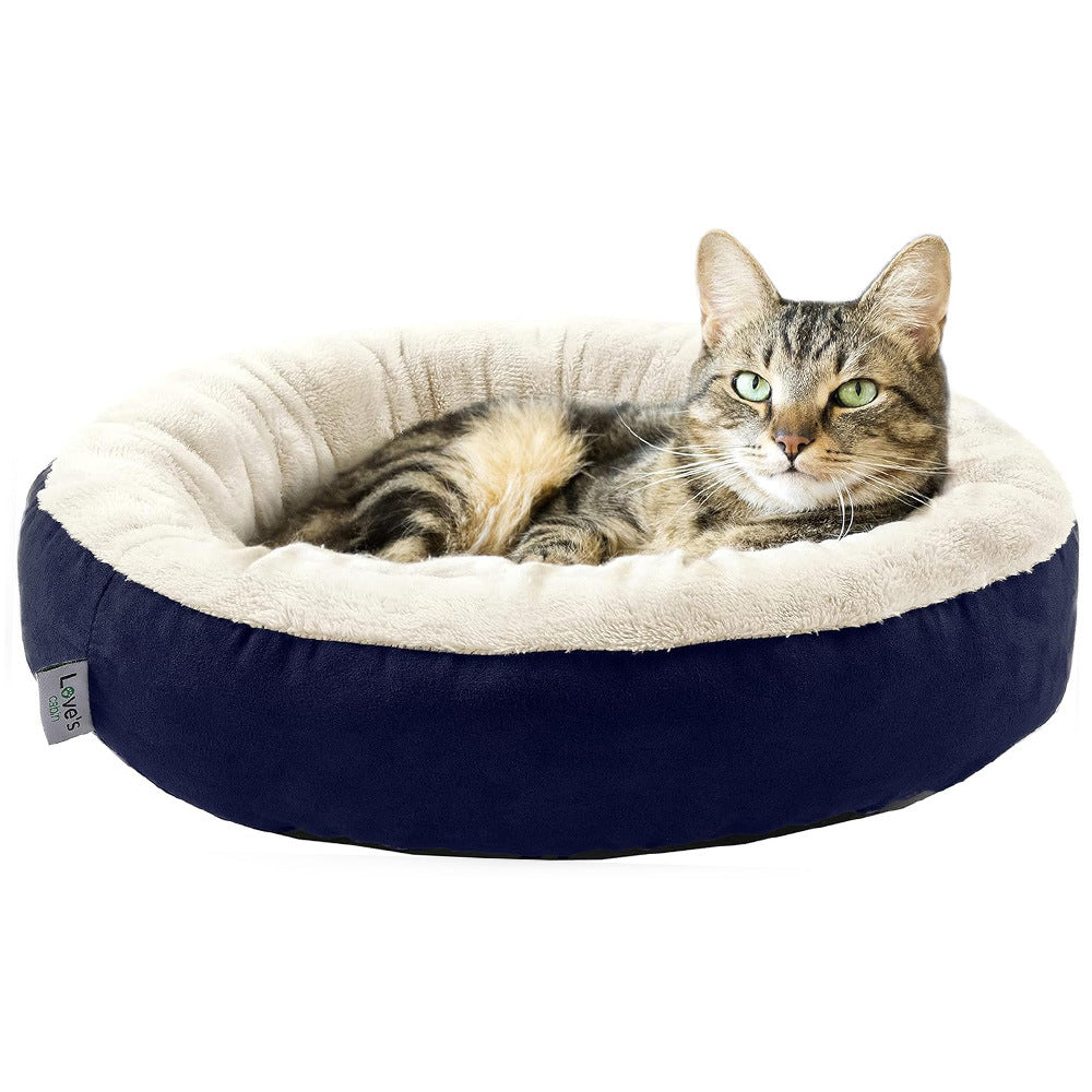Cozy Pet Bed for Dogs and Cats - Comfortable and Soft Sleeping Pet Round Nets