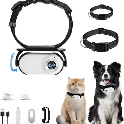 Pet collar camera set with adjustable collars, multiple accessories, and easy installation – a trusted choice to eliminate pet parents’ concerns, enabling you to monitor your cat/dog’s activities indoors and outdoors with high-definition clarity.