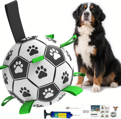 Dog Soccer Ball with Straps: Durable Pet Training Outdoor Toy