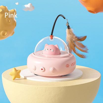 Smart Electric Cat Toy: Laser & Feather, Auto-Play for Boredom Relief