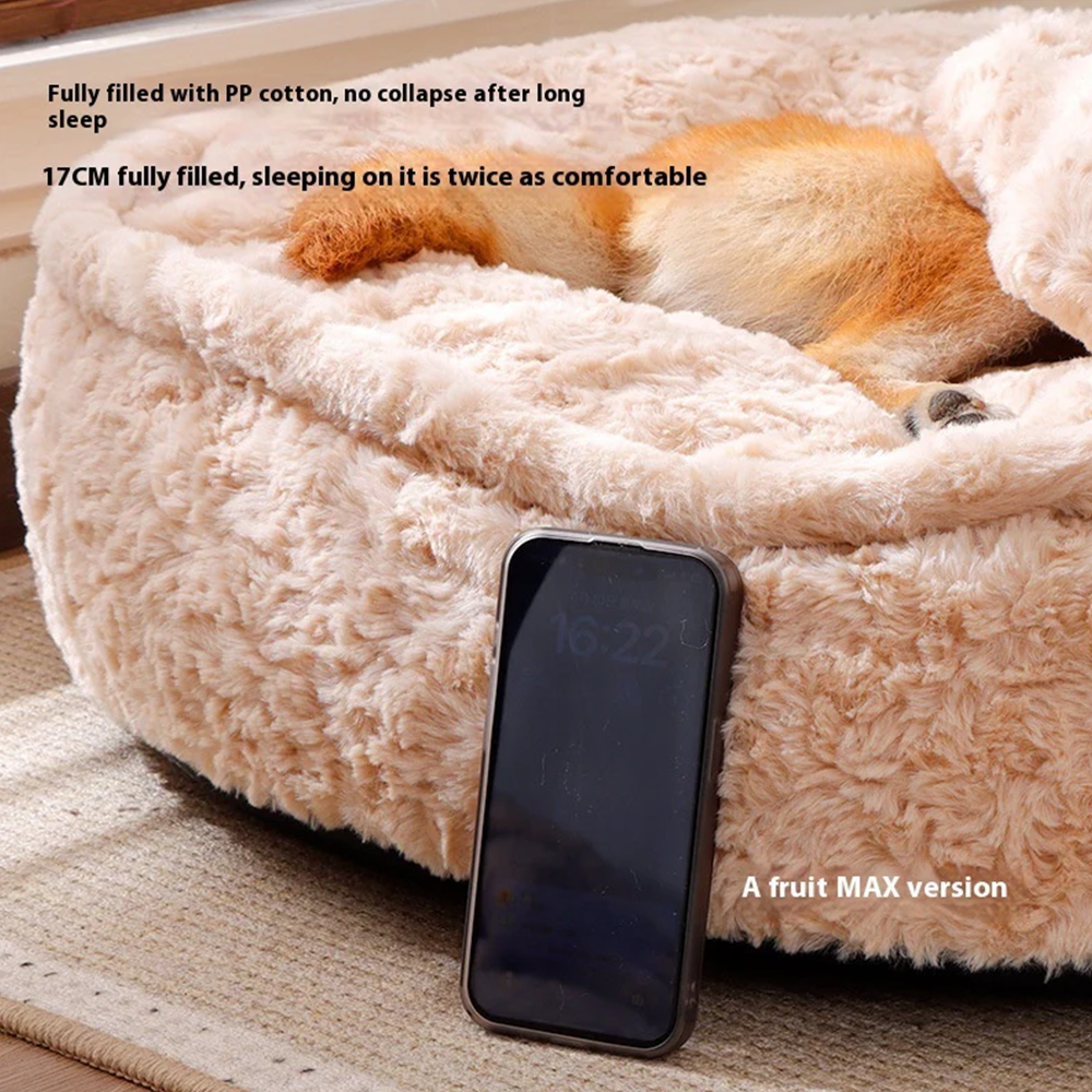 Cozy Removable & Washable Pet Bed - Soft Plush for Dogs/Cats, Easy to Clean