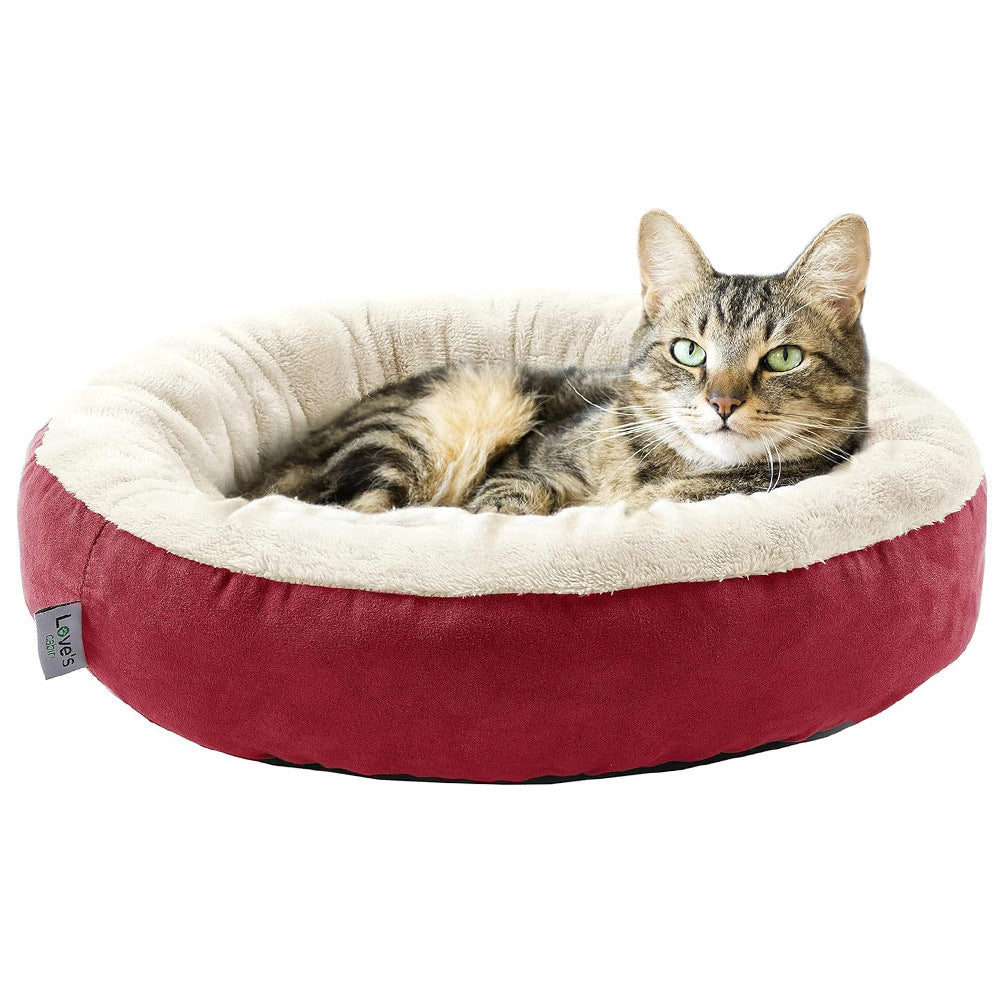 Cozy Pet Bed for Dogs and Cats - Comfortable and Soft Sleeping Pet Round Nets