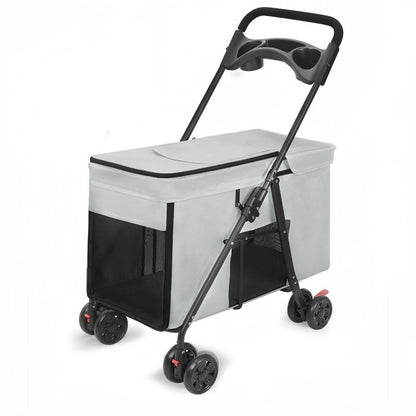 Large Pet Stroller - Easy Fold All-Terrain Cart