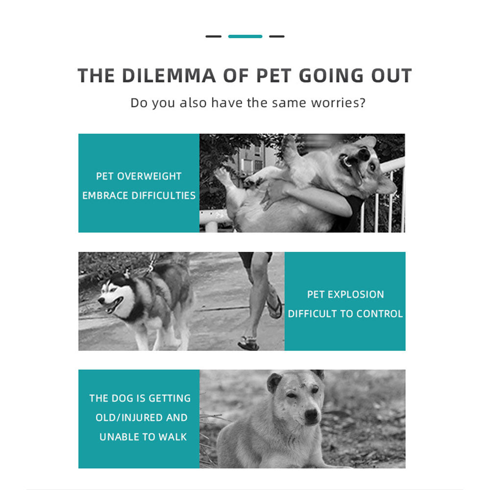 Address common pet outing struggles: overweight pets hard to carry, energetic pets difficult to control, and elderly/injured pets unable to walk. Our pet stroller provides a safe, comfortable solution for stress-free walks with your furry friend.