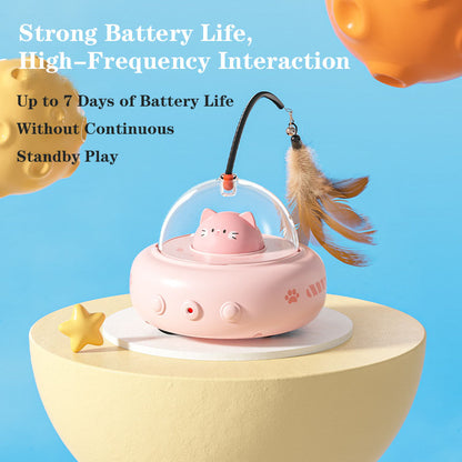 Smart Electric Cat Toy: Laser & Feather, Auto-Play for Boredom Relief