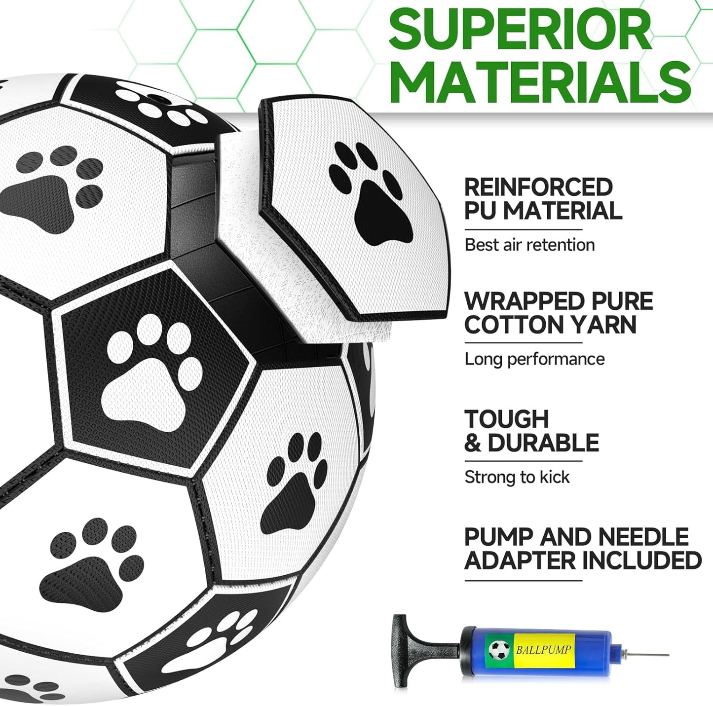 Dog Soccer Ball with Straps: Durable Pet Training Outdoor Toy
