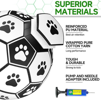 Dog Soccer Ball with Straps: Durable Pet Training Outdoor Toy