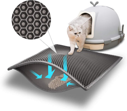 Honeycomb Cat Litter Mat - Mess - Free Litter Trapper