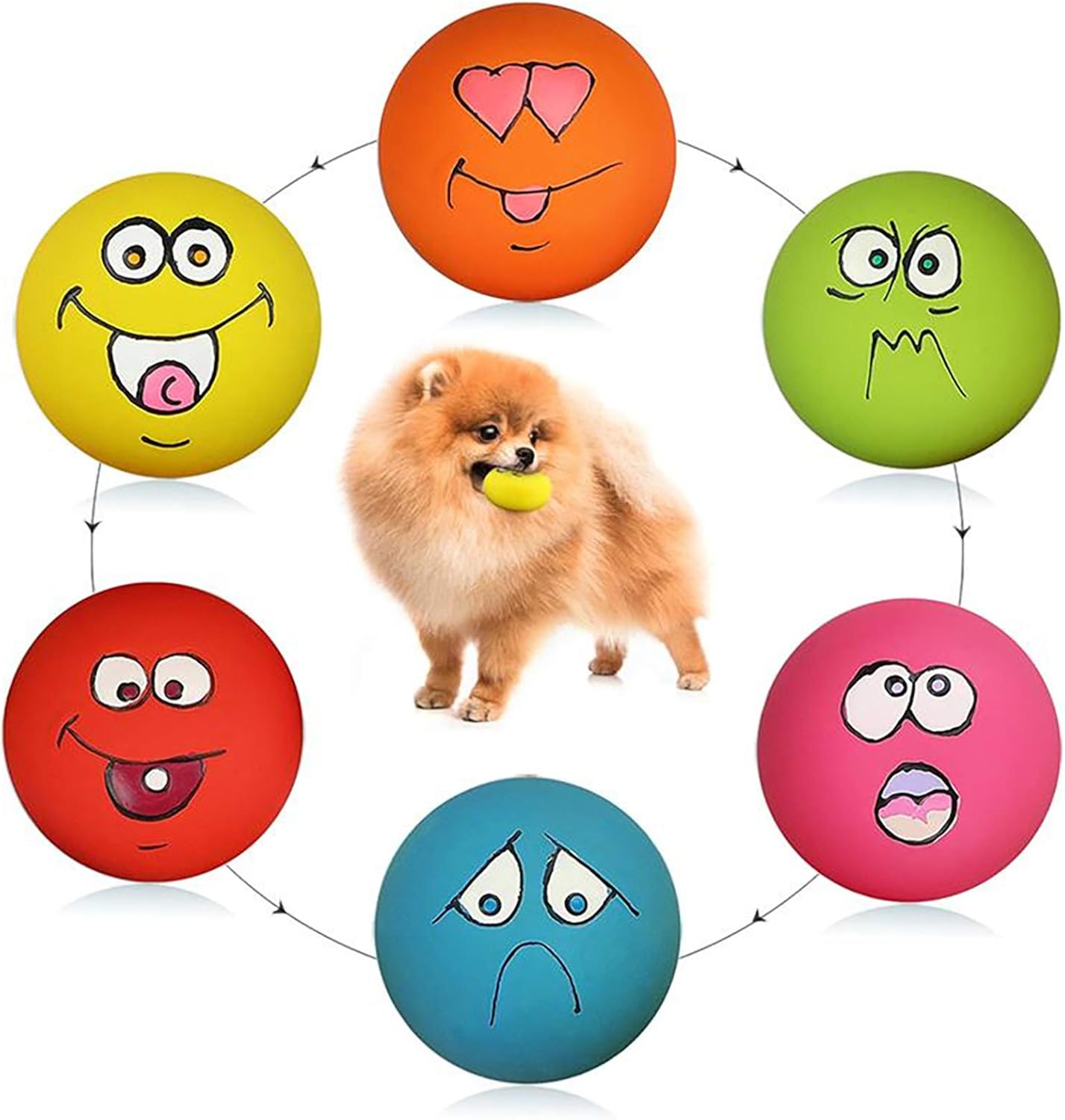 Interactive Emoji Dog Ball Toy - Relieve Boredom, Boost Mood & Enhance Bond for Dogs