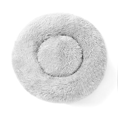 Dog & Cat Calming Donut Bed  Washable Round Fluffy Pet Bed